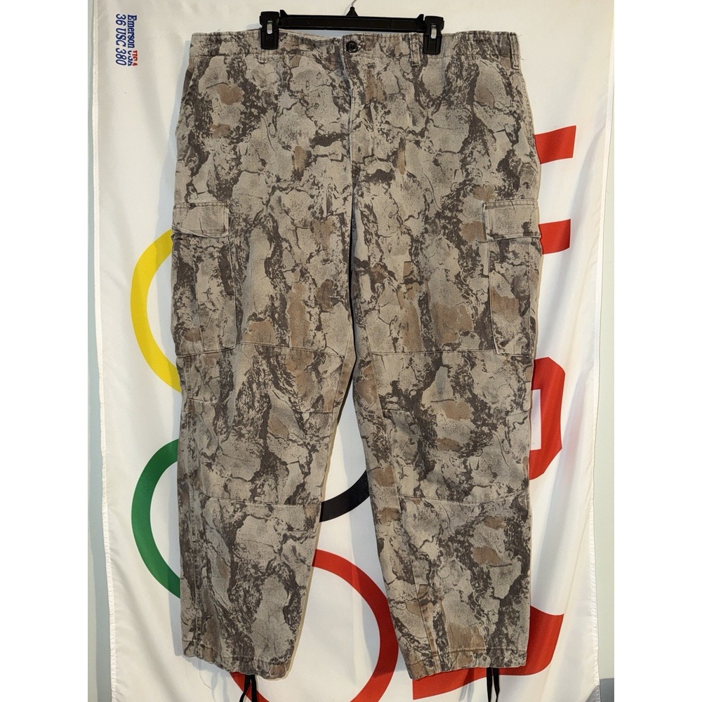 Vintage Natural Gear Camo Cargo Pants 2XL Long Hunting Cotton